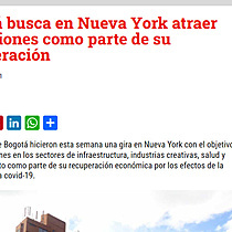 Bogot busca en Nueva York atraer inversiones como parte de su recuperacin